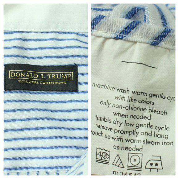 Long Sleeve Button  Donald Trump Size 17 36/37 - Picture 5 of 6